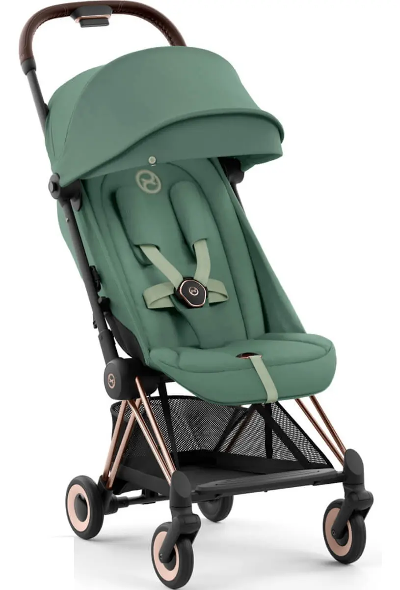 Cochecito compacto verde
